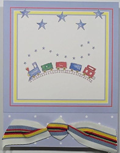 Boys Train-set Photocard Birth Announcement