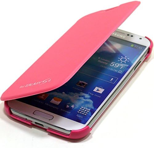 [HotPink] Tmax PU Leather Wallet S4 Premium Flip Cover Case w/ Card Slot [ Ultra Slim Fit ] Leather Diary Case For Samsung Galaxy S4 IV i9500