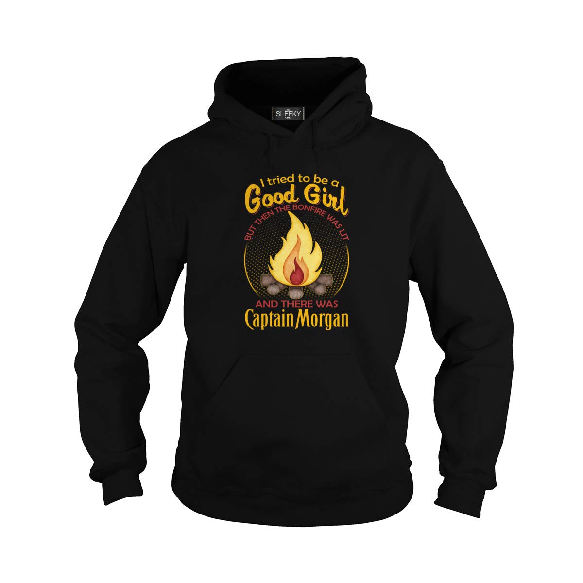  I Tried To Be A Good Girl But Then The Bonfire Was Lit And There Was Captain Morgan T Shirt