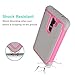 Jeylly for LG G2 Case, Shockproof Scratch Absorbing Hybrid Rubber Plastic Impact Defender Rugged Slim Hard Case Cover Shell for LG G2 D800 D801 VS980 LS980 - Pink/Grey