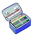 72 Slots Pencil Holder, Ishua Handy Wareable Oxford Pencils Case Pencil Organizer Portable Watercolor Pencil Wrap Case (Blue) Handy Multi-Layer Pencil Bags for Gel Pens,Marco Pens,Makeup Brush