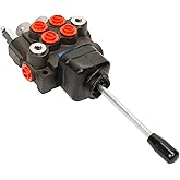 INPANOLS Hydraulic Control Valve with Joystick, 2 Spool 11GPM Hydraulic Directional Valve for Log Splitters, Tractors Loaders