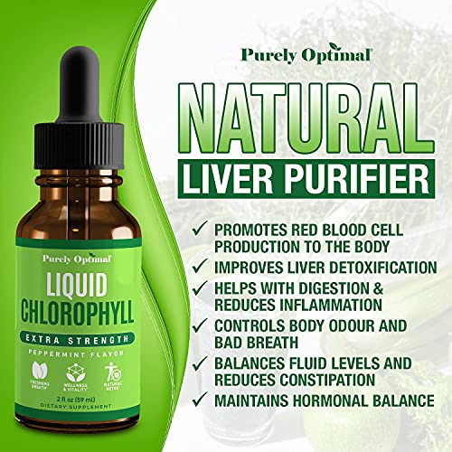 Premium Chlorophyll Liquid Drops 100 Natural & Gluten Free Liquid