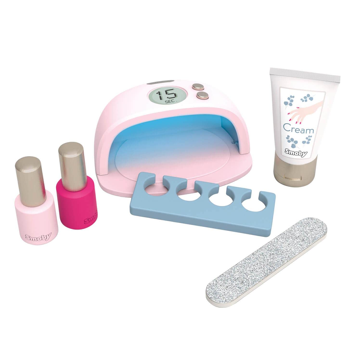 Smoby Toys - My Beauty Nail Studio (6 Pieces) - Manicure Set for Children from 3 Years with Light & Sound Effect