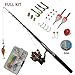 Carbon Fiber Pen Fishing Rods and Spinning Reel Combos Mini Pocket Size Pole 39 Inches and 55 inches with Hooks Lures Floats Line in Tackle Box Full Kit (1.4M Black Combo)