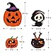 Unomor Halloween Yard Decorations Outdoor Skeleton Ghost and Pumpkin Yard Stake Signs Set, 7 Pack