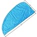 DearyHome Microfiber Hair Drying Towel Ultra Absorbent Soft Hair Turban Wrap for Curly & Long Hair, Blue