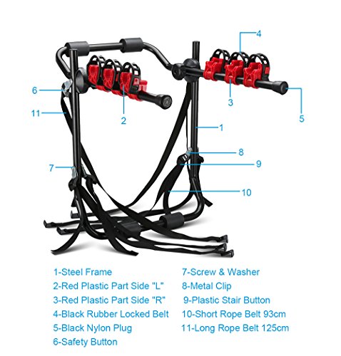 Horly Car Bicycle Rack Storage Quick Installation Stand SUV Vehicle Bike Cycling Carrier Car Racks Stand Trunk Mount Car Frame