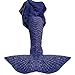Fu Store Mermaid Tail Blanket Crochet Mermaid Blanket for Women Girls All Seasons Sofa Sleeping Blankets 71‘’x35‘ Blue