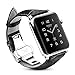 Fintie Leather Band Compatible with Watch 44mm 42mm, Replacement Wrist Bands with Adjustable Butterfly Buckle Compatible with Watch Series 5 Series 4 Series 3 Series 2 Series 1 - Black
