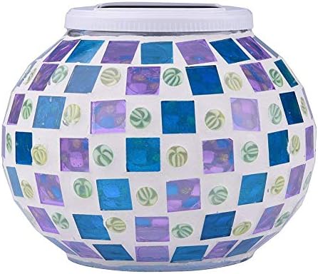 Color Changing Solar Powered Glass Ball Led Garden Lights, Rechargeable Solar Table Lights, Outdoor Waterproof Solar Night Lights Bright Lawn Lamps for Decorations, Ideal Gifts (R&B Wind)