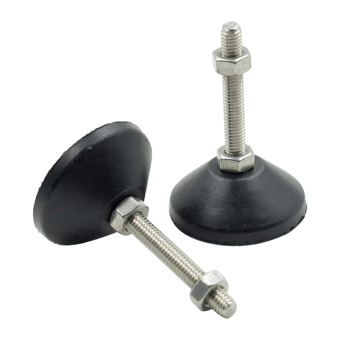 TOUHIA 4pcs M6 Adjustable Furniture Glides 40mm Dia Table Desk Leveling