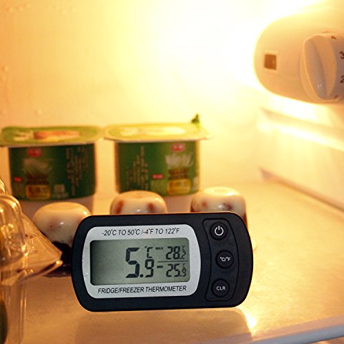 4 Refrigerator+Thermometer+Digital+Waterproof+Function