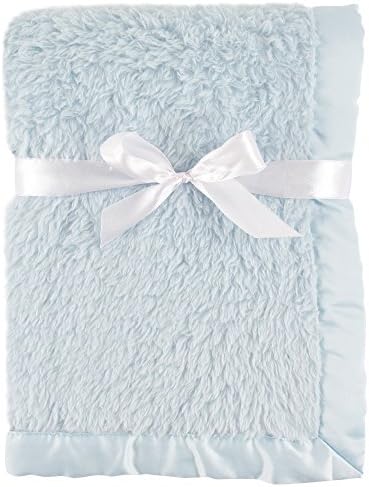 Hudson Baby Deken Met Satijn Binding Knuffeldeken Met Satijnen Binding Een Maat Poeder Blauw Amazon Nl