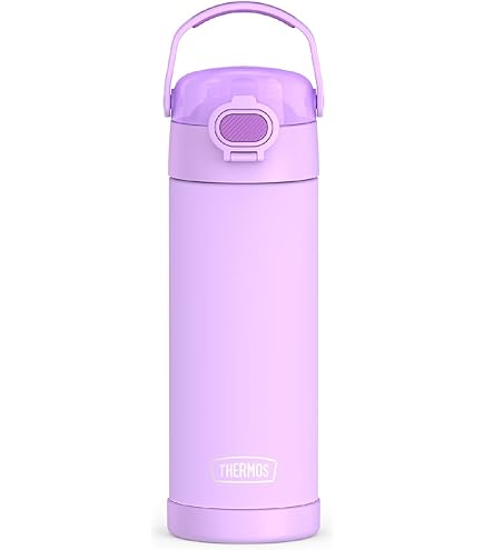 Accessoire Voyage Enfant Rose Porte-bouteille Fin En Cuir Végan Pour Enfants - Compatible Thermos FUNTAINER 16oz, JARLSON 18oz