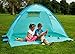 Roachtown Supplies Instant Pop-up UV Protect Portable Beach Tent with 4 Sand Pockets and 6 Pegs, Large, Turquoise Sea Blue