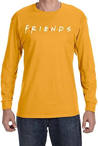 CLOTHING WORLD Friends Men's Long Sleeve T-Shirt (Yellow, Medium)