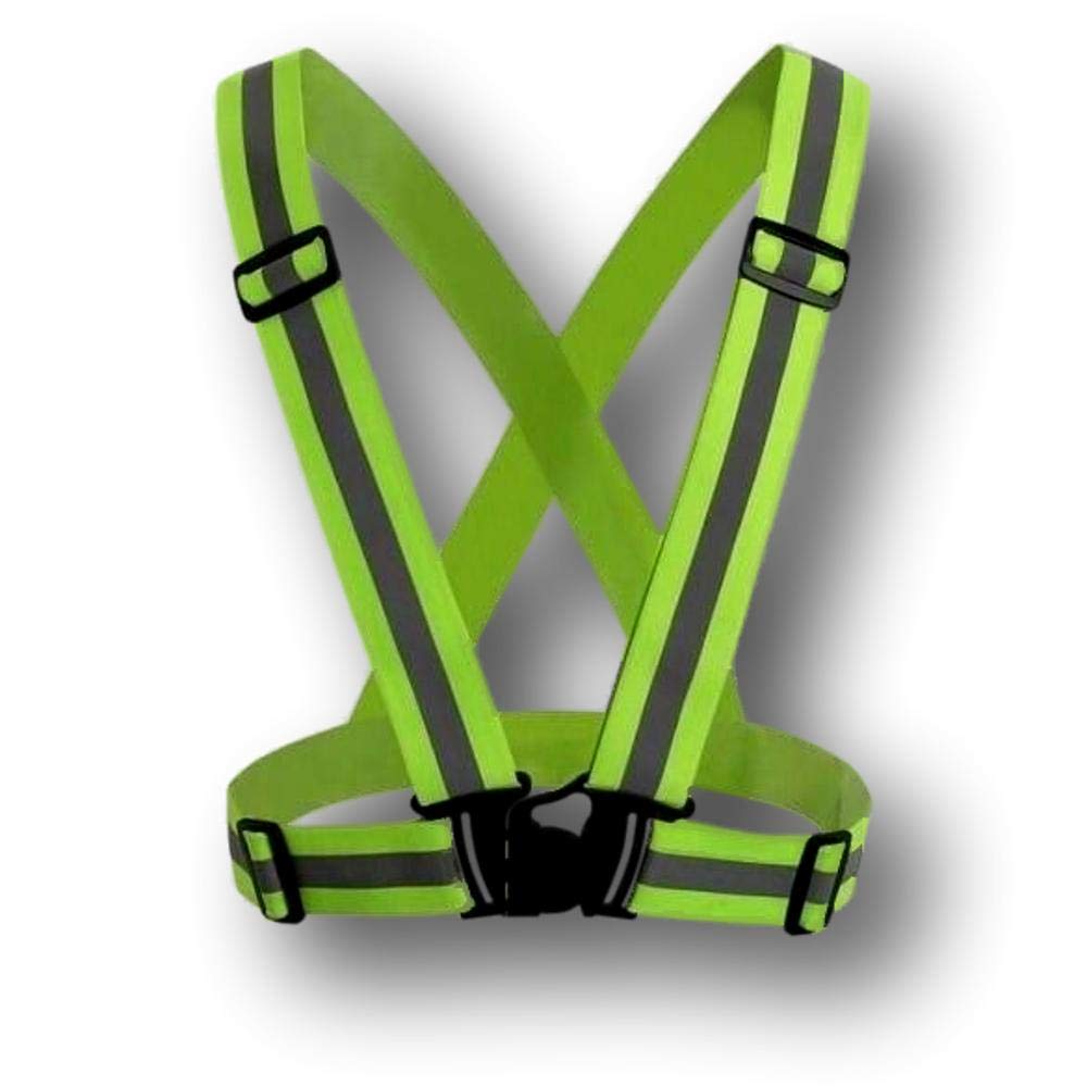 Minder Hi Visibility Road Safety Harness Belt - Perfect for Cycling, Walking, Running, Jogging, Horse Riding etc - One Size Fits Most (Yellow)