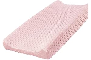 Owlowla Changing Pad Cover, Soft Minky Dots Changing Table Sheets for Baby Boy and Girl(Blush Pink)