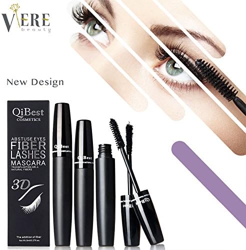 Fiber Mascara, Magic 3D Lashes, Long lasting, Thicker and Longer 3D Lashes, High Quality Magic Waterproof Fiber Lashes, Non-Toxic Hypoallergenic Ingredients (Black)