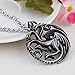 LUREME Vintage Hollow Out Dragon Pendant Costume Necklace (nl005382)