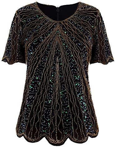 black beaded evening tops