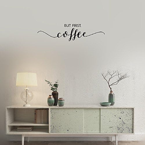 dsgfrdyy But First Coffee Removable Wall Decal Sticker DIY Art Décor for Home Livingoom Bedroom Office Decals