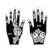 DIVAWOO 12 Sheet Henna Tattoo Stencils, Hand Temporary Tattoo Stickers, Indian Arabian Self Adhesive Tattoo Temples