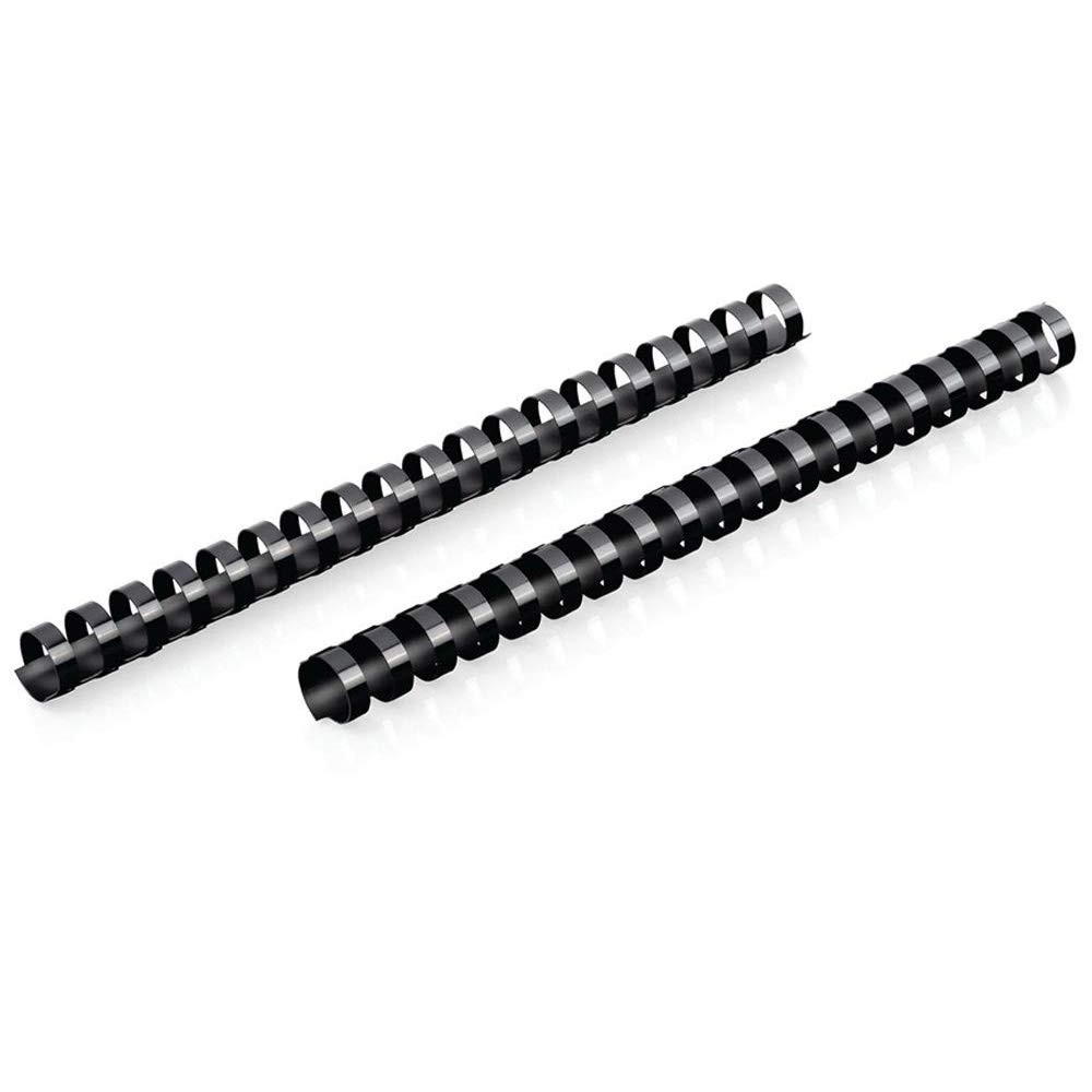 Photo 1 of Mead CombBind Binding Spines/Spirals/Coils/Combs, 5/8", 125 Sheet Capacity, Black, 125 Pack (4000135)