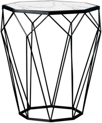 Amazon Com J Side End Table Nightstand Small Coffee Table Nordic Marble Table Tempered Glass Living Room Sofa Iron Corner Table Light Luxury Narrow Side Table Color H Kitchen Dining