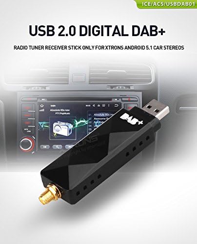 XTRONS DAB + USB 2.0 Digital DAB + Radio Tuner Receiver Stick ONLY for the XTRONS Android Car stereo, USBDAB01