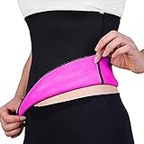 HAMACTIV Neoprene Slimming Belt Hot Shapers Waist Trainer Corset Trimmer Cincher for Weight Loss Women & Men (Rose red, M)
