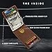 Access Denied Real Leather Wallets For Men - Money Clip Bifold Mens Wallet Brown RFID Front Pocket Thin Minimalist Credit Card Holder - Gifts For Men