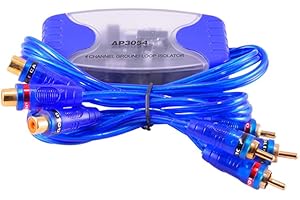 Gadpiparty 4 Channel Ground Loop Isolator, RCA Noise Filter Car Audio, Noise Filter Line Sound Stereo Audio Signal Reduction 