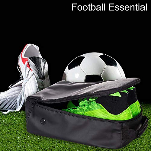 AGSDON Golf Shoe Bag, Premium Zipped Sports Bags Shoes Case - Black