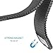 LoveBlue for Pebble time 22mm Magnetic Milanese Loop Stainless Steel Band Replacement Accessories for Pebble Time/Pebble Time Steel, Samsung Gear S3 Frontier/Classic(Milanese-Black)