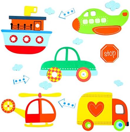 15 Count Premium Vehicles 3D Foam Stickers