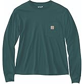 Carhartt Womens Tencel Fiber Series Loose Fit Long-Sleeve Pocket T-Shirt
