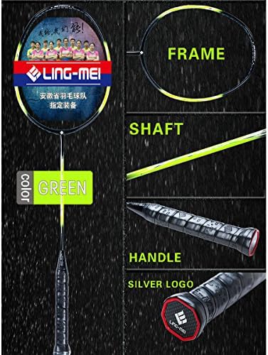 AZITEKE LINGMEI H3 Graphite Single High-grade Badminton Racquet, Professional Carbon Fiber Badminton Racket