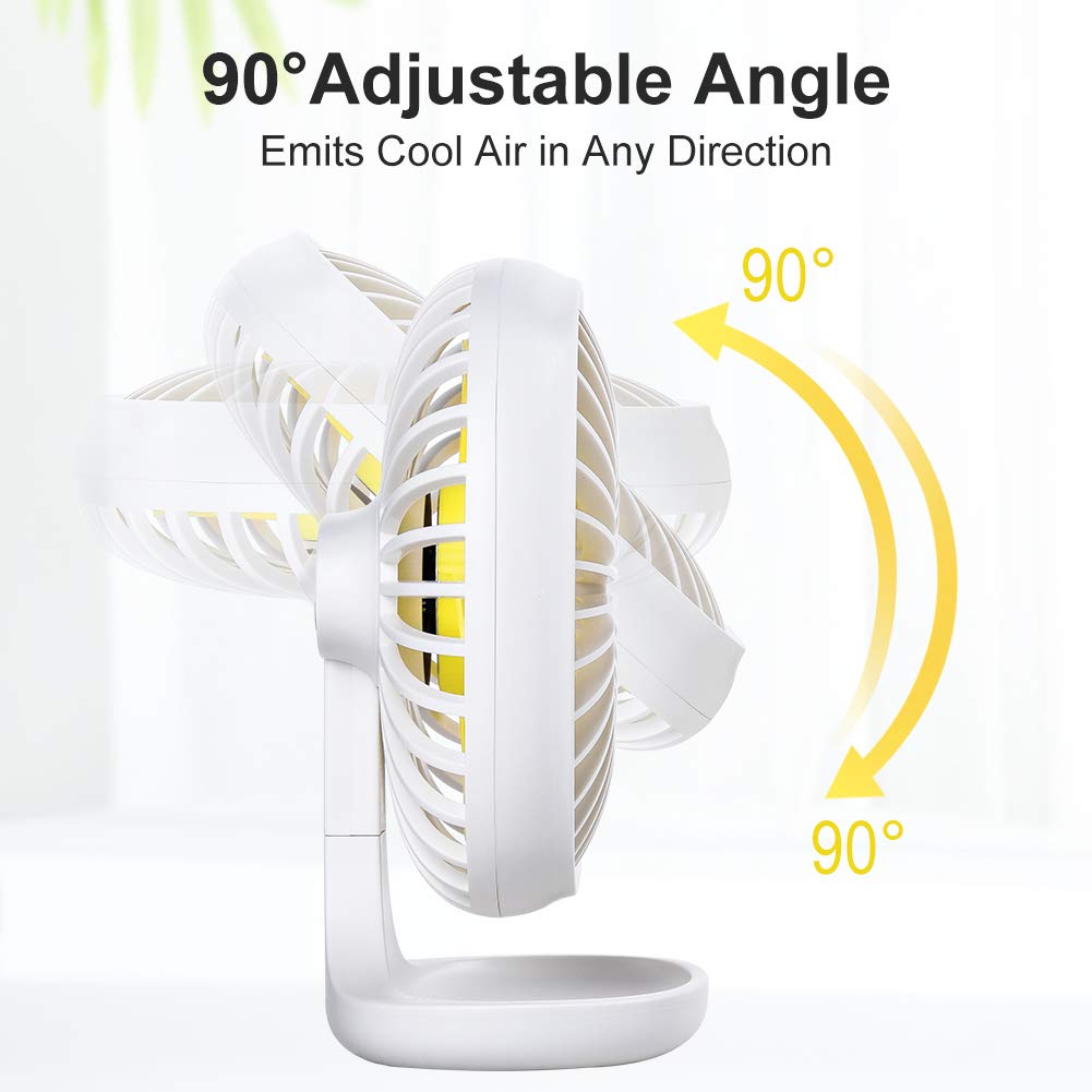 AYOUYA Desk Fan USB Fan Strong Wind Cooling Fan with Adjustable Head, 3 Speeds, Mini Size Desktop Fan Table Fan Computer Fan for Home Office Outdoor Travel