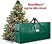 Christmas Tree Storage Bag Extra Large up to 9 ft Disassembled Artificial Xmas Tree is Durable Water Resistant Protection from Dirt Dust Bugs, etc. +Bonus Side Handles (Extra Large, Dark Green)