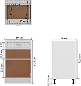 vidaXL Drawer Bottom Cabinet Engineered Wood White 50x46x81.5 cm view 8