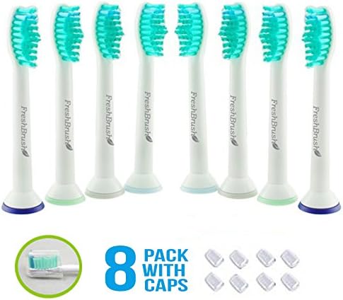 Premium Replacement Toothbrush Heads | Fits Philips Sonicare DiamondClean, ProResults, FlexCare, HealthyWhite, EasyClean, Plaque Control, Gum Health &amp; Kids | Soft Reminder Bristles | 8 Pack