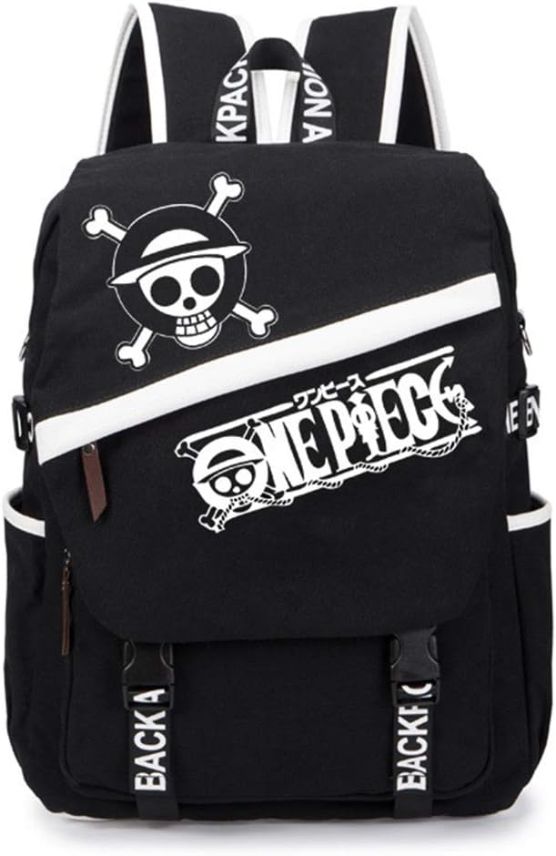 Gumstyle One Piece Anime Cosplay Laptop Backpack Rucksack Schoolbag Book Bag Unisex Student Black