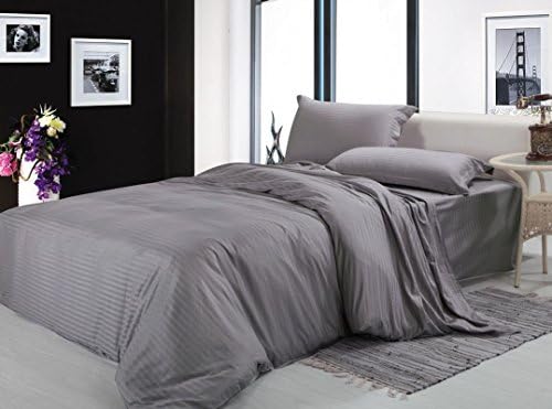 Jaipur Linen Classic Duvet Cover - King Size - Premium Cotton - Duvet/Quilt / Comforter Cover- 91 x 101 inches (Grey)