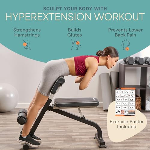 thumbnail image 2 of LifePro Roman Chair Hyperextension Bench - Adjustable Back Extension Machine For Glutes Hamstrings And Lower Back Foldable For Home Gym Fitness 2 of 11