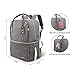 Vogshow Diaper Bag Backpack, Double Layer Waterproof Baby Bags, Large Travel Multifunction Waterproof Baby Nappy Changing Bag for Dad Mom with Insulated Pockets(Grey)