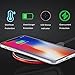 Wireless Charger Fast Wireless Charging Ultra Slim All Qi Enabled Certified Charger 10w for iPhone,7.5w for Samsung Note Galaxy (No AC Adapter) Red