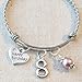 8th BIRTHDAY Bracelet, 8th Birthday Charm Bracelet, 8 Year Old Daughter Birthday Gift Idea, Eighth Birthday Gift, 8 Year Old Birthday