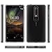 Nokia 6.1 Case,Nokia 6 2018 Case,Yiakeng Waterproof Wallet Slim Soft Glitter Silicone Crystal TPU Phone Cases Full Cover for Nokia 6.1 Case (Clear)